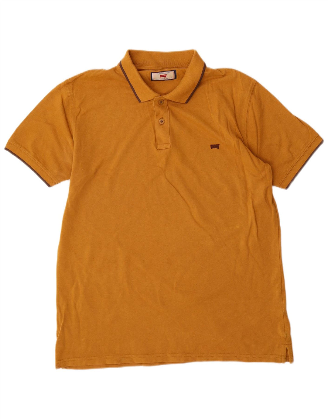 Polo Carrera da uomo vestibilità regolare grande in cotone giallo
