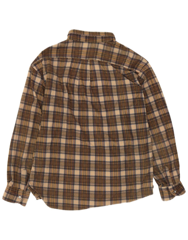 Camicia da uomo in flanella Aesse XL scozzese marrone