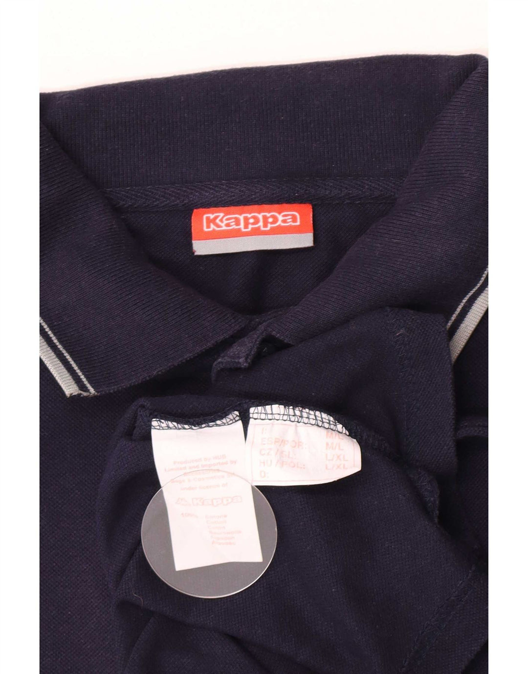 Polo Kappa Uomo Large Blu Navy in cotone