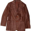 Giacca blazer in pelle da uomo a 2 bottoni Jean Pierre UK 38 Marrone medio