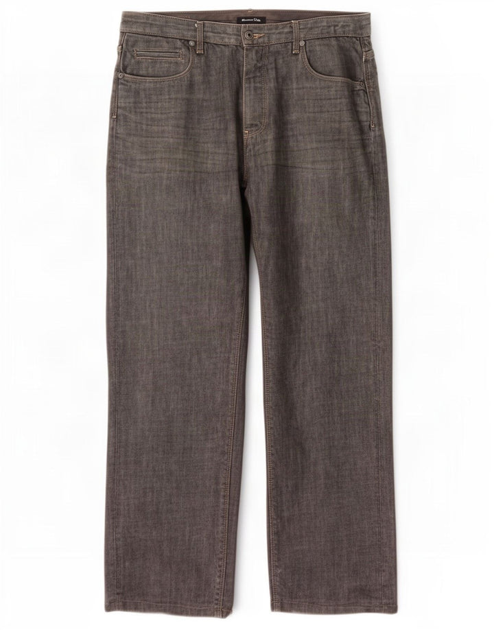 Jeans dritti da uomo Massimo Dutti EU 44 Large W34 L29 Cotone grigio