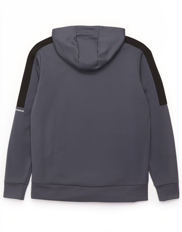 Felpa con cappuccio e zip da uomo Under Armour piccola in poliestere blu