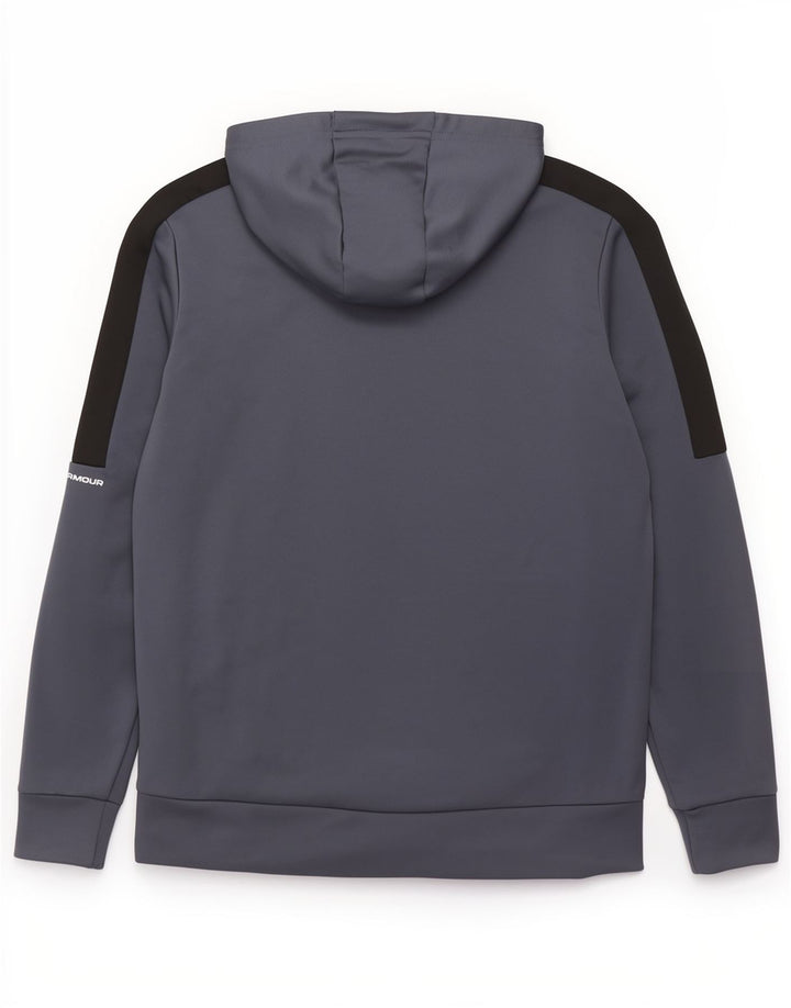 Felpa con cappuccio e zip da uomo Under Armour piccola in poliestere blu