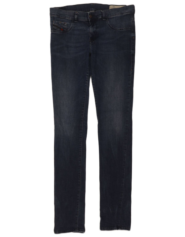 Jeans Jeggings Super Slim Livier da donna Diesel a vita bassa W32 L36 Blu Navy