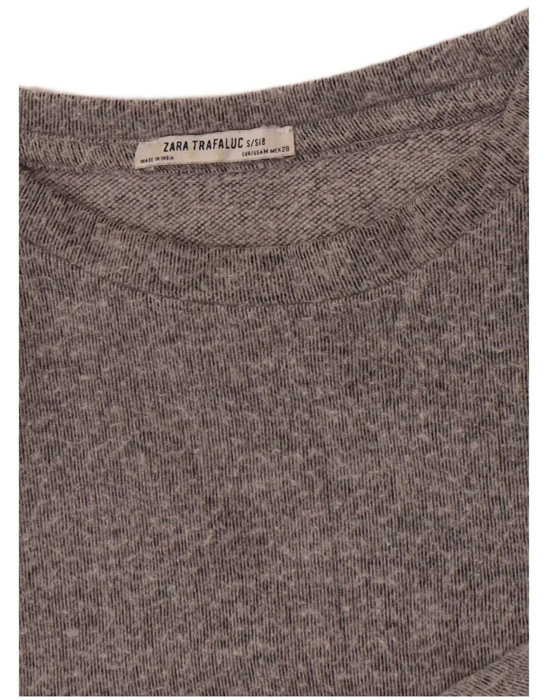 Felpa Zara Da Uomo Maglione Grigio Medio Chiazzato