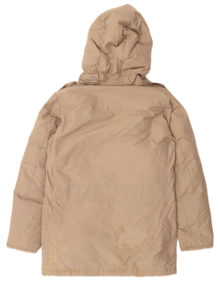 Giacca imbottita con cappuccio da bambino Woolrich 9-10 anni in nylon grigio