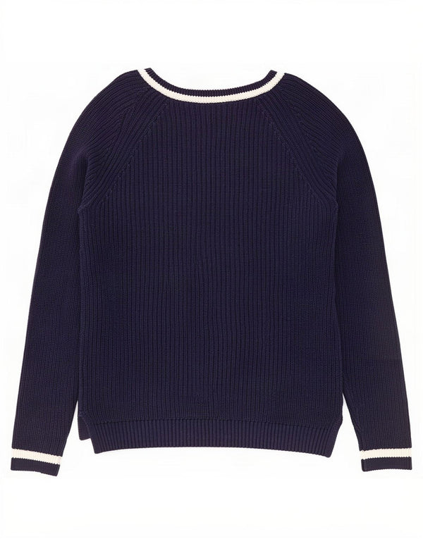 Gap Womens V-Neck Jumper Sweater UK 10 Small Navy Blue