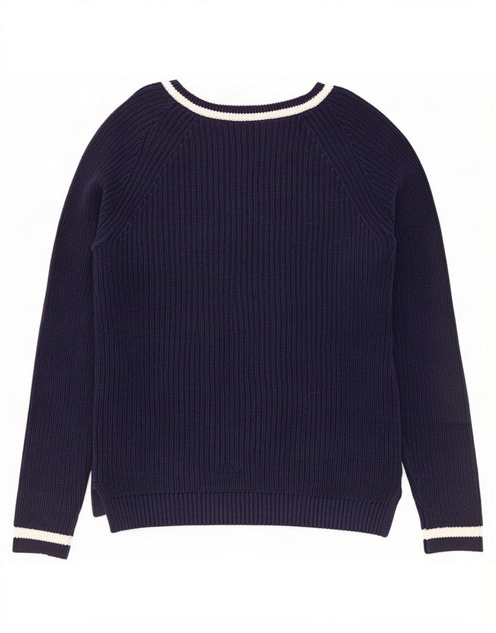 Maglione maglione con scollo a V da donna Gap UK 10 piccolo blu navy