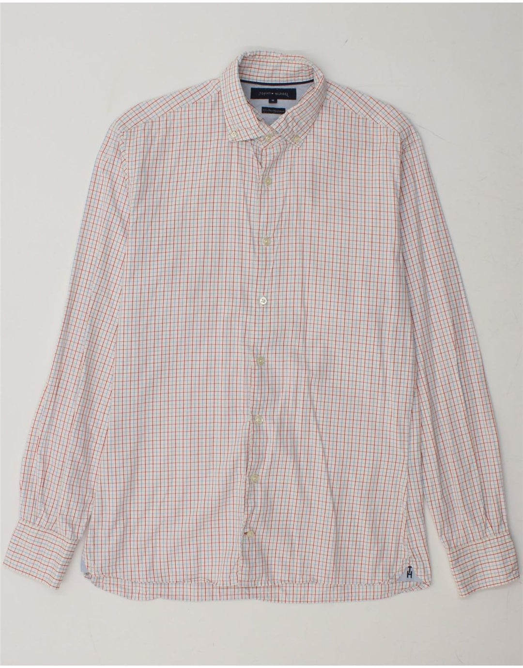 TOMMY HILFIGER Camicia da uomo in cotone a quadri rossi medi
