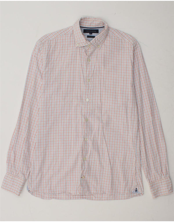 TOMMY HILFIGER Camicia da uomo in cotone a quadri rossi medi