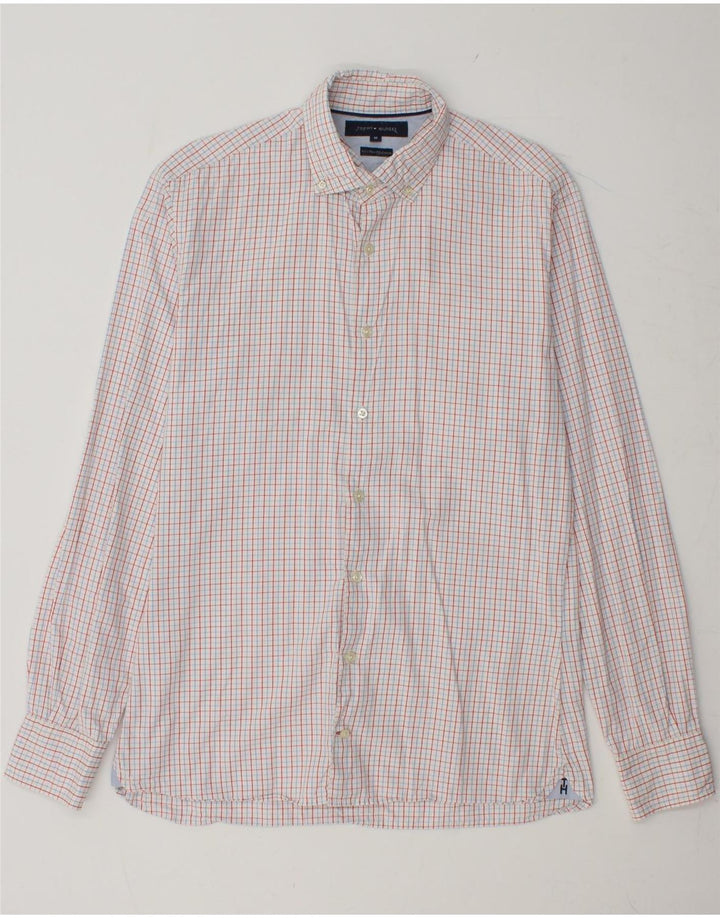 TOMMY HILFIGER Camicia da uomo in cotone a quadri rossi medi
