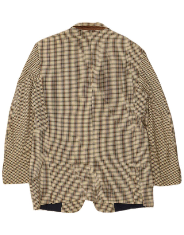 Giacca blazer da uomo a 3 bottoni Stefanel UK 38 a quadri beige medio