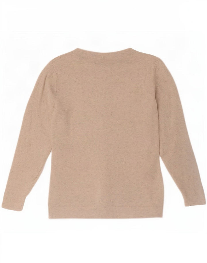 Maglione cardigan con maniche a 3/4 da donna di White Stuff UK 8 Small Off Spotted