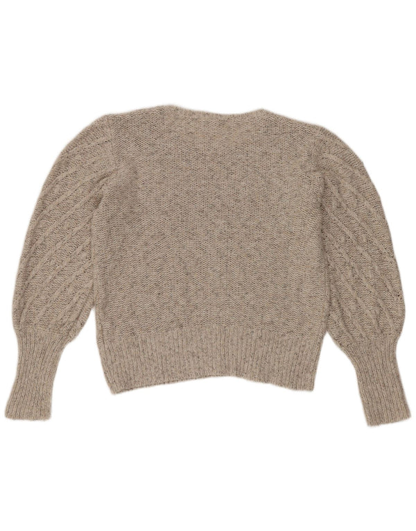Gap Maglione da donna oversize con scollo a barca UK 6 XS Cotone a righe grigie