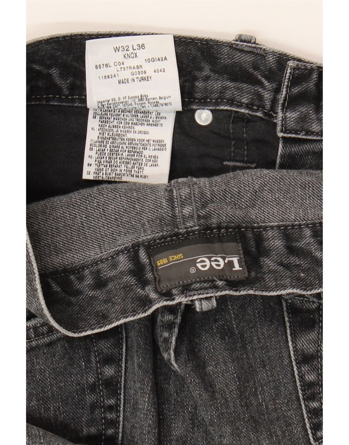 Jeans dritti invecchiati Knox da uomo LEE W32 L29 cotone grigio