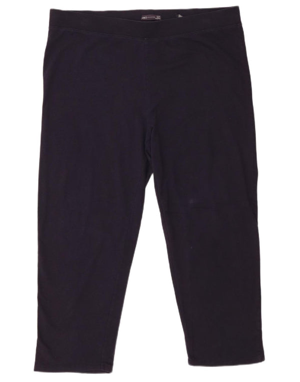 Leggings da donna Marks & Spencer UK 22 3XL Cotone blu navy