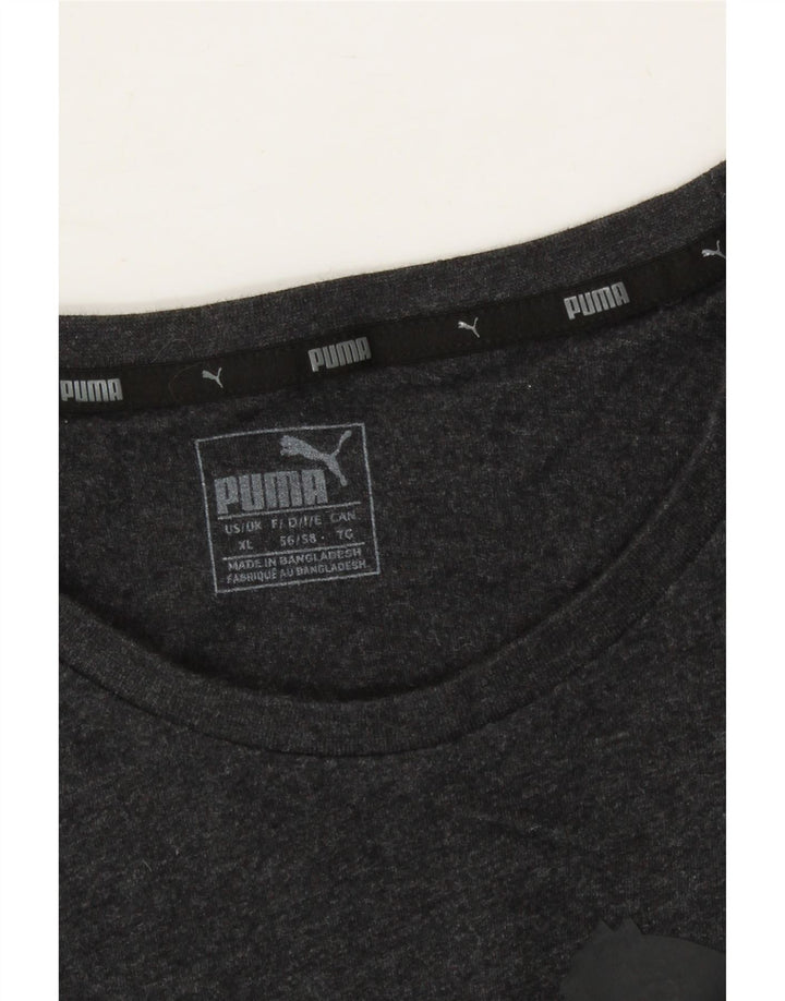 PUMA Mens Graphic T-Shirt Top XL Grey Vintage Puma and Second-Hand Puma from Messina Hembry 