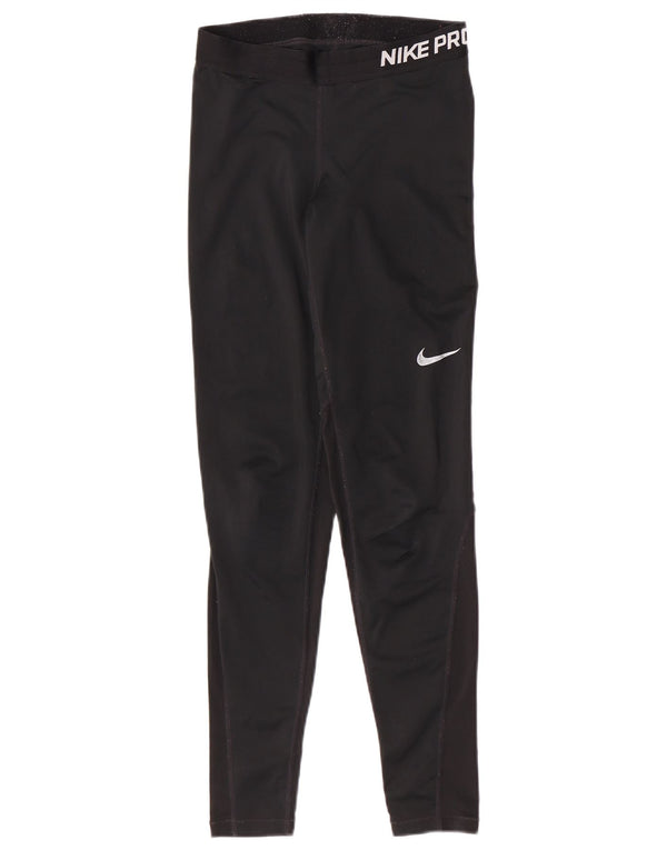 Leggings Nike Dri Fit Capri da donna UK 10 piccoli poliestere nero