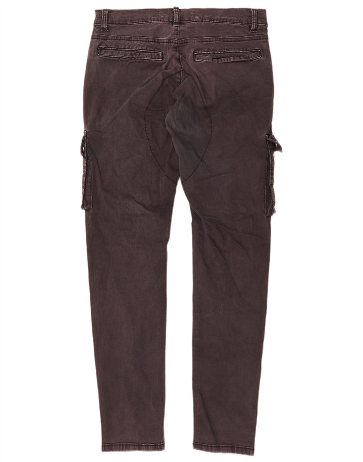 Jeans cargo slim da uomo Zara EU 38 Small W30 L30 cotone grigio