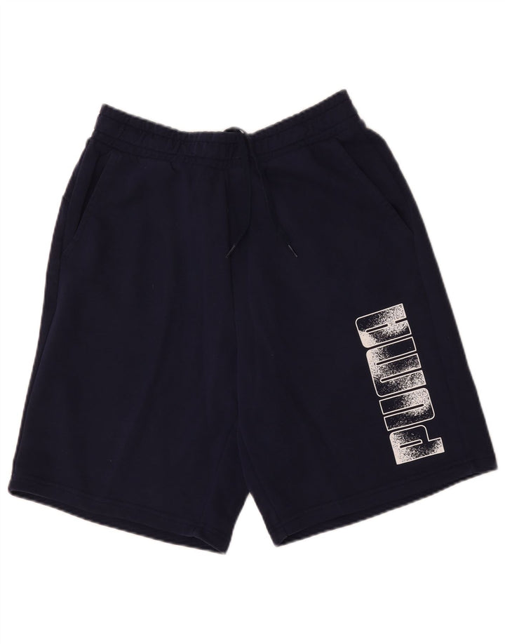 Pantaloncini sportivi grafici da uomo Puma Large blu navy