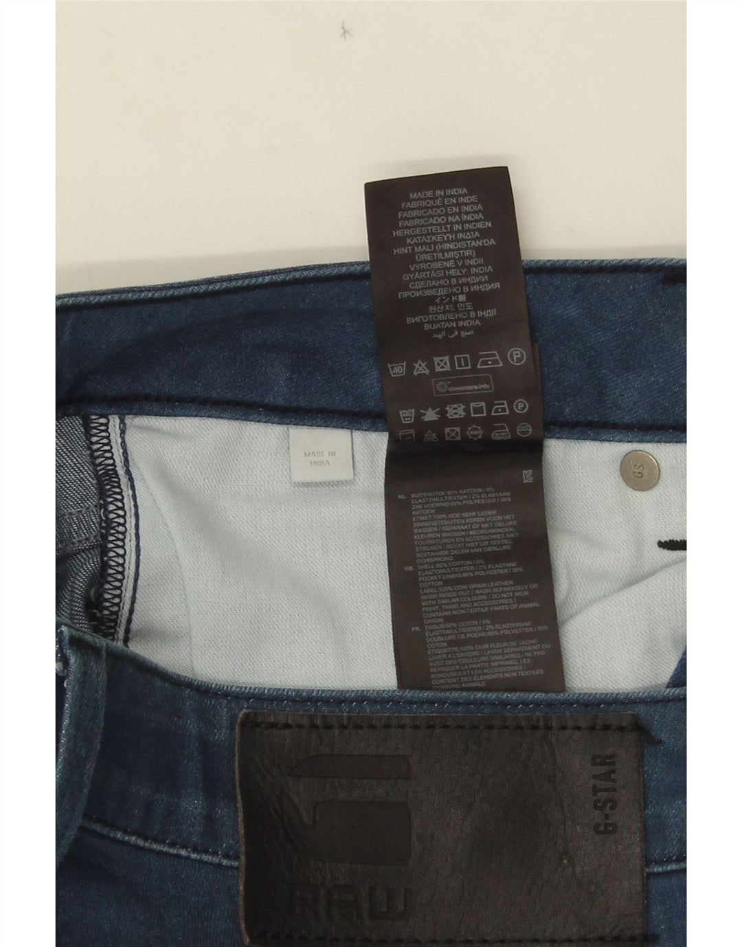 Jeans slim da uomo G-Star 3301 W30 L32 cotone blu