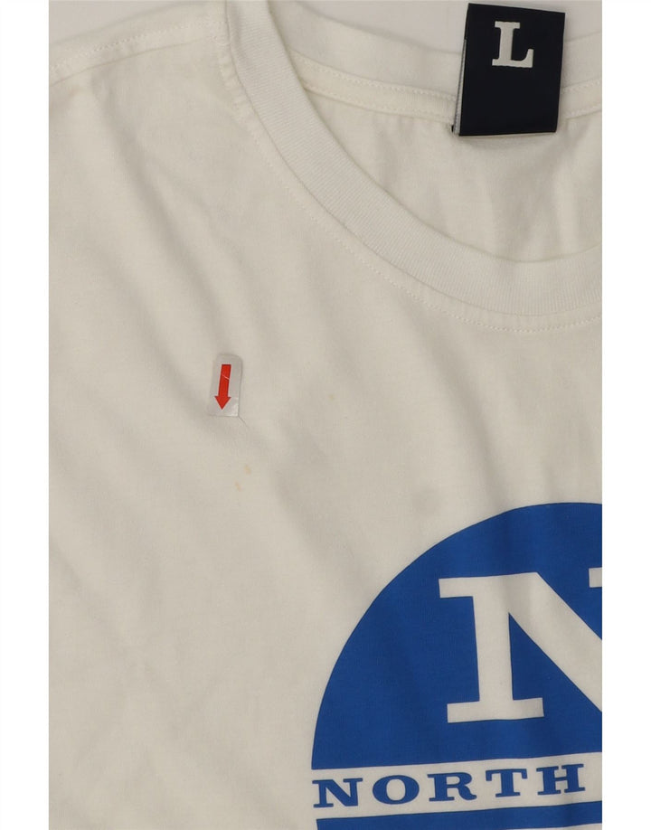 T-shirt grafica da uomo North Sails grande bianca