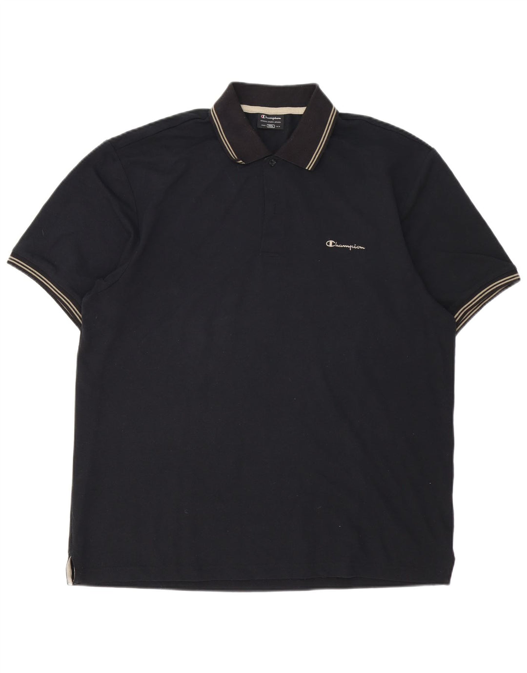 Polo da uomo CHAMPION 2XL cotone a righe nere
