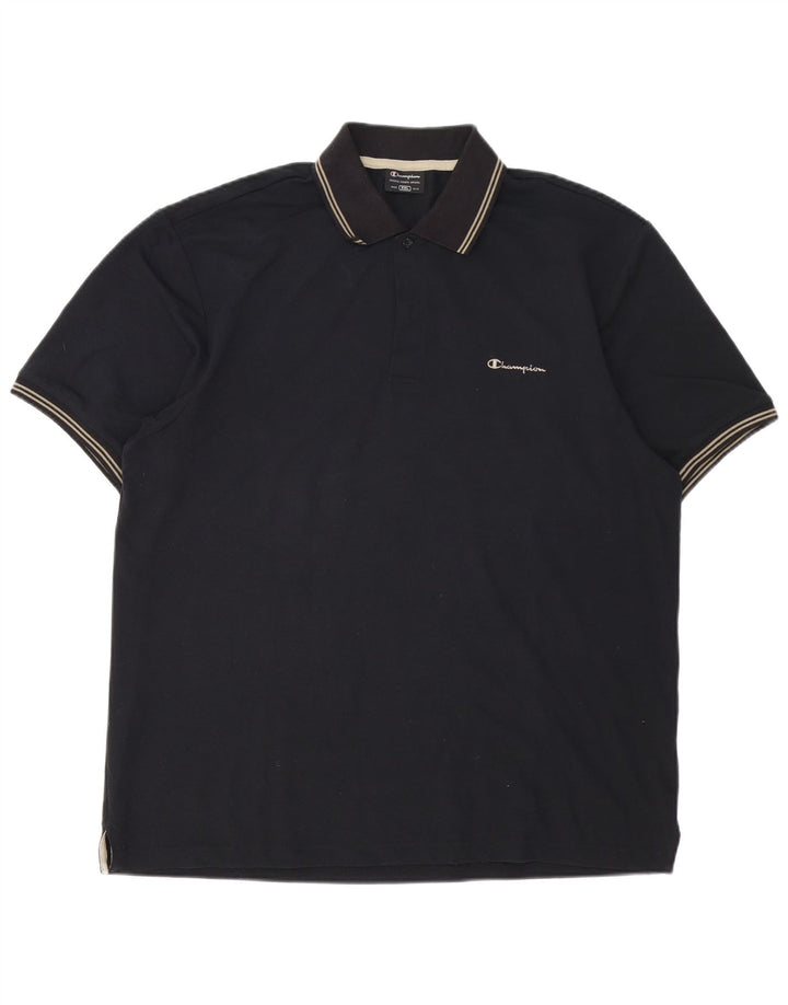 Polo da uomo CHAMPION 2XL cotone a righe nere