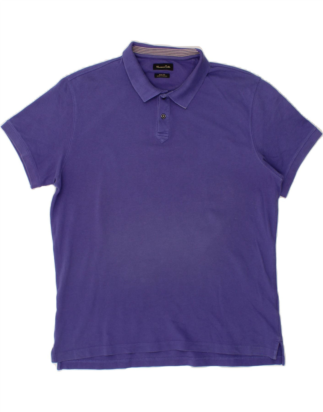 MASSIMO DUTTI Mens Slim Fit Polo Shirt 2XL Blue Vintage Massimo Dutti and Second-Hand Massimo Dutti from Messina Hembry 