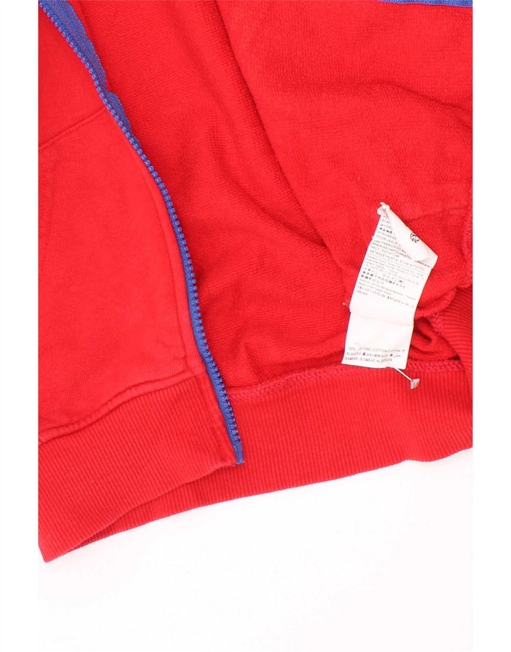 Giacca da ginnastica grafica da bambino Benetton 6-7 anni piccola in cotone rosso