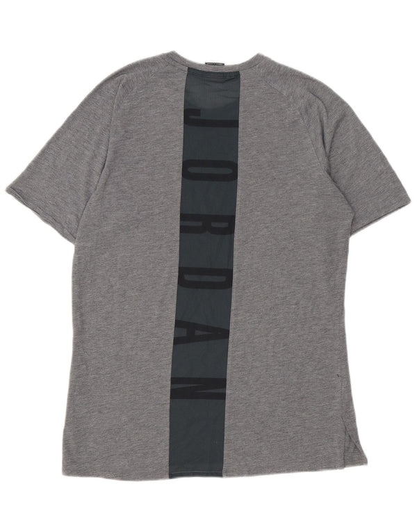 T-shirt grafica da uomo Jordan Top grigio medio color block