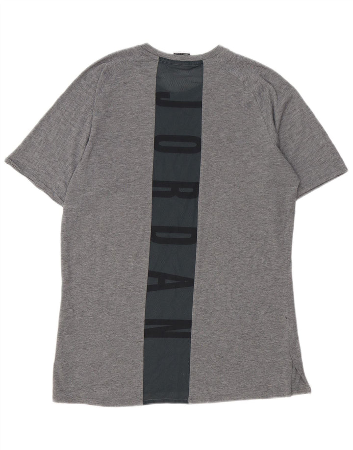 T-shirt grafica da uomo Jordan Top grigio medio color block