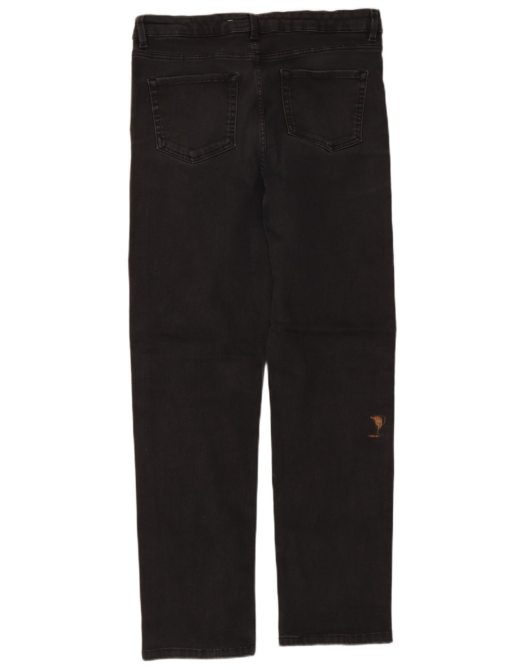 Jeans dritti regolari da donna Marks & Spencer UK 16 grandi W32 L30 neri