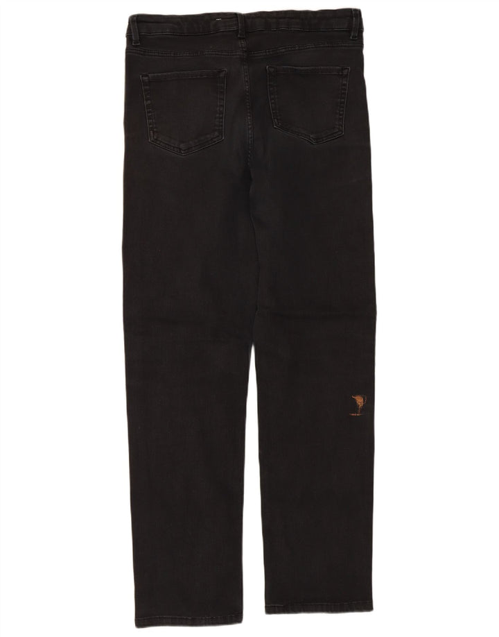 Jeans dritti regolari da donna Marks & Spencer UK 16 grandi W32 L30 neri