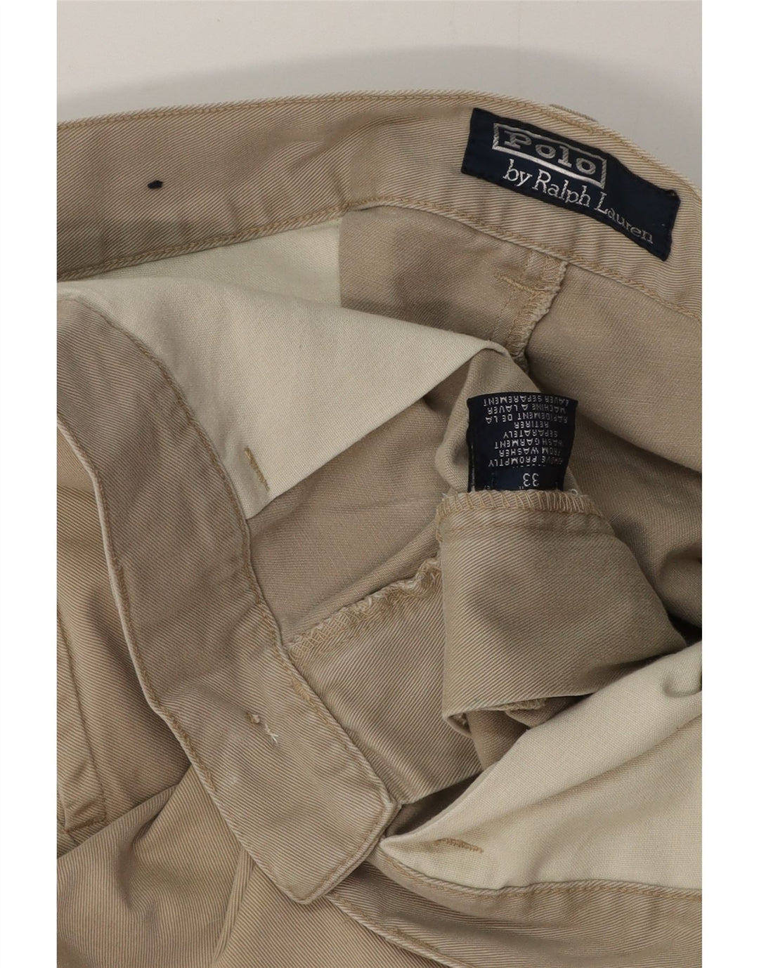 POLO RALPH LAUREN Pantaloncini chino da uomo W33 Cotone beige medio
