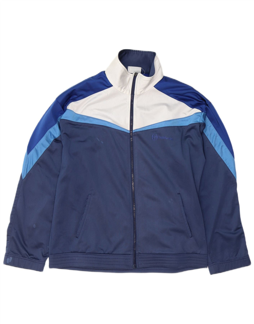SERGIO TACCHINI Giacca da tuta da uomo color block medio blu navy