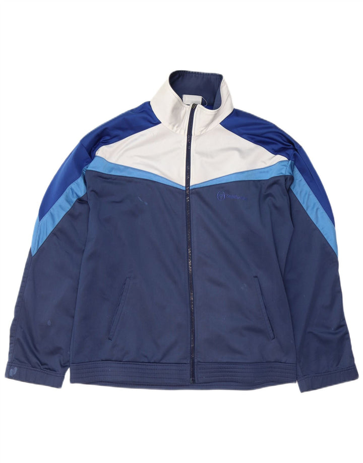 SERGIO TACCHINI Giacca da tuta da uomo color block medio blu navy