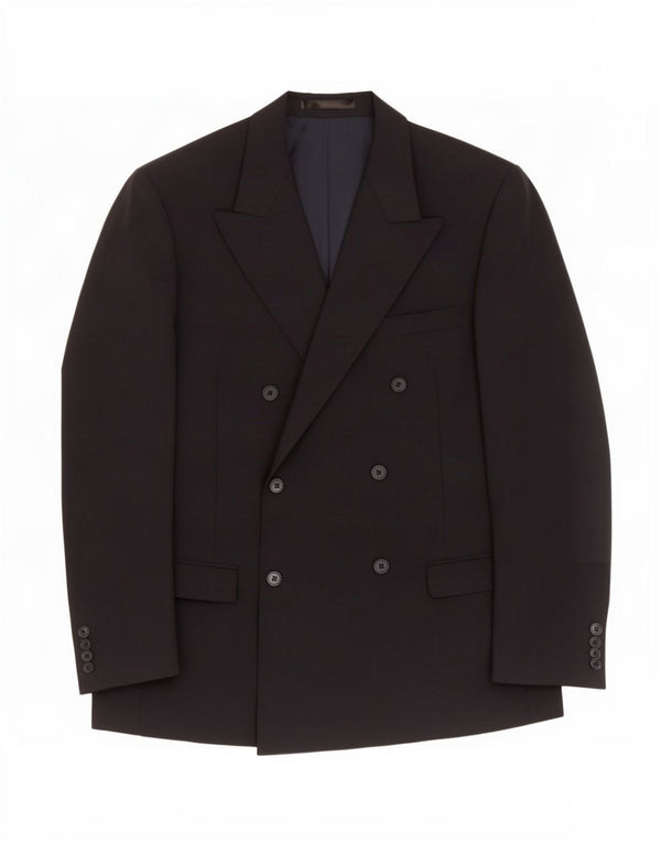 Giacca blazer doppiopetto da uomo Marks & Spencer UK 44 XL Blu navy
