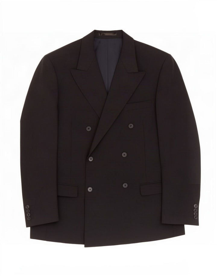 Giacca blazer doppiopetto da uomo Marks & Spencer UK 44 XL Blu navy