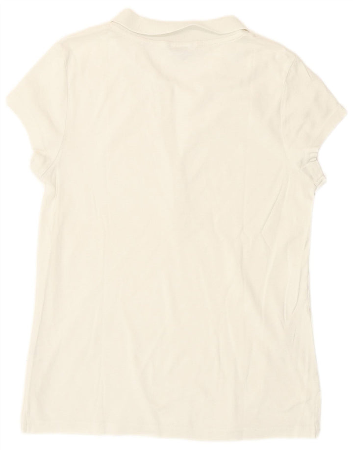 Polo da donna Calvin Klein UK 14 cotone bianco medio