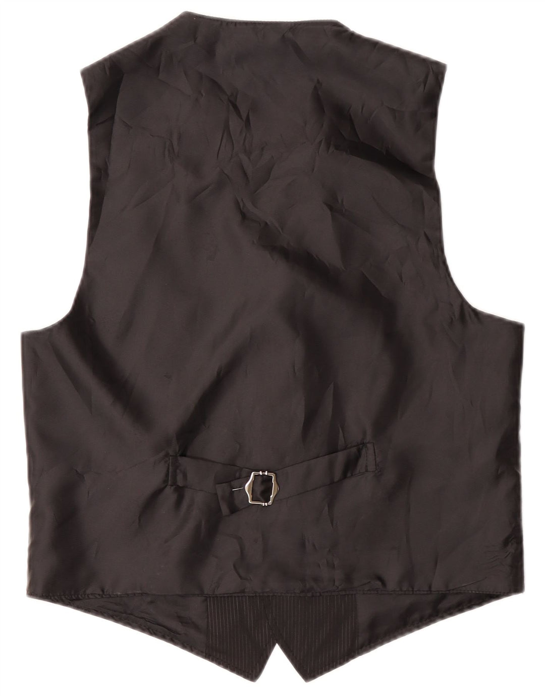 Gilet Uomo Vintage IT 50 Medio Nero Gessato Poliestere
