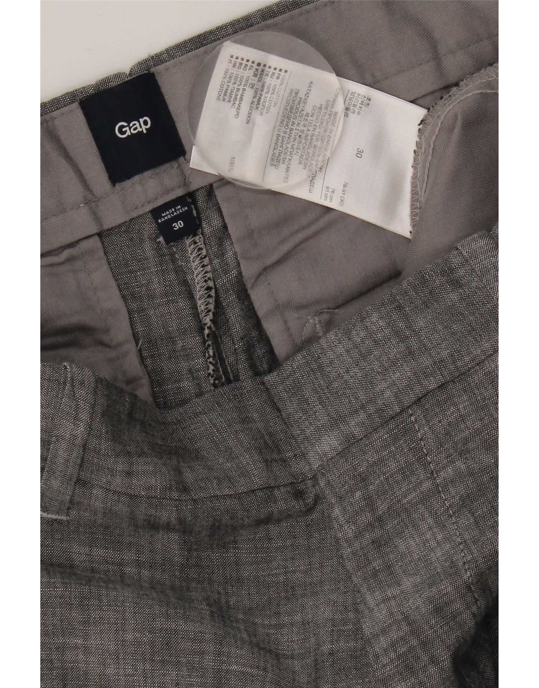 Pantaloncini chino da uomo Gap W30 in cotone grigio medio