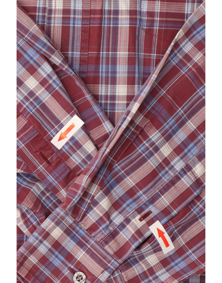 Camicia da uomo Lacoste taglia 42 grande scozzese bordeaux