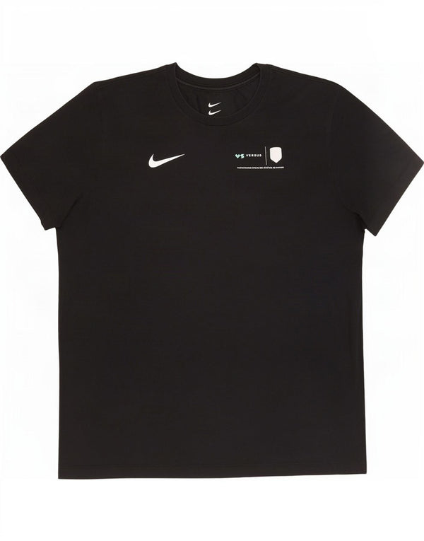T-shirt grafica Nike Dri Fit da uomo XL in cotone nero