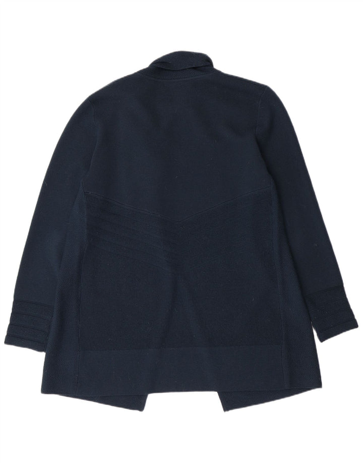JIGSAW Womens Cardigan Sweater UK 14 Medium Navy Blue Wool