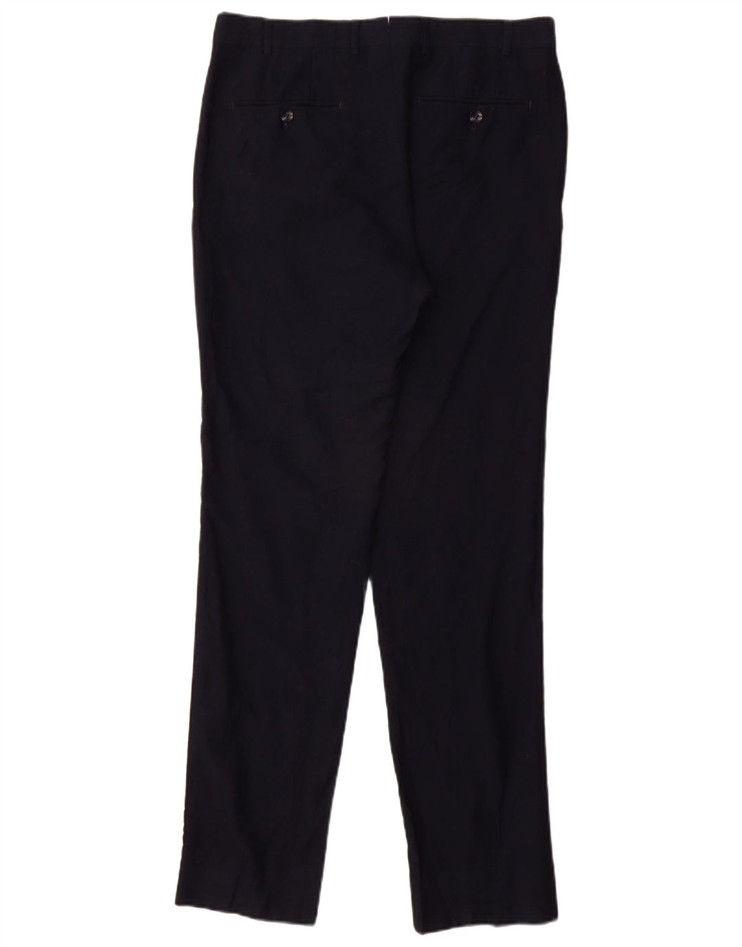 MASSIMO DUTTI Pantaloni da abito dritti da uomo EU 40 Medium W31 L32 Blu Navy