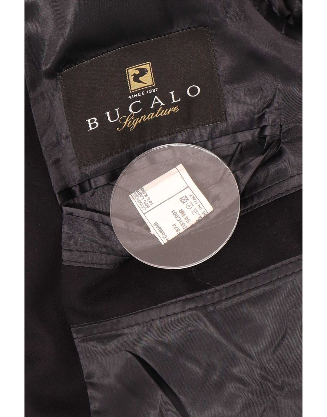 Cappotto Uomo Bucalo IT 54 2XL Lana Nera