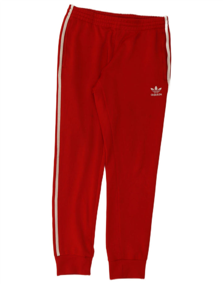 Pantaloni da tuta da uomo Adidas Joggers poliestere rosso medio