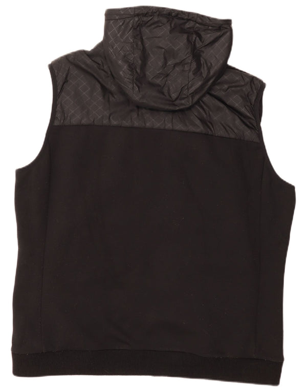 Gilet imbottito con cappuccio da uomo Calvin Klein UK 42 XL nero poliammide