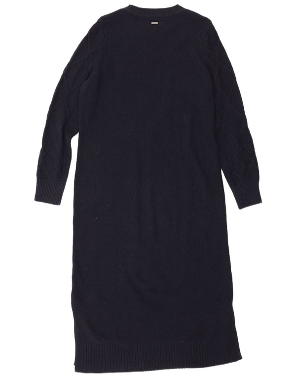 Abito maglione a maniche lunghe da donna Barbour UK 12 medio blu navy classico